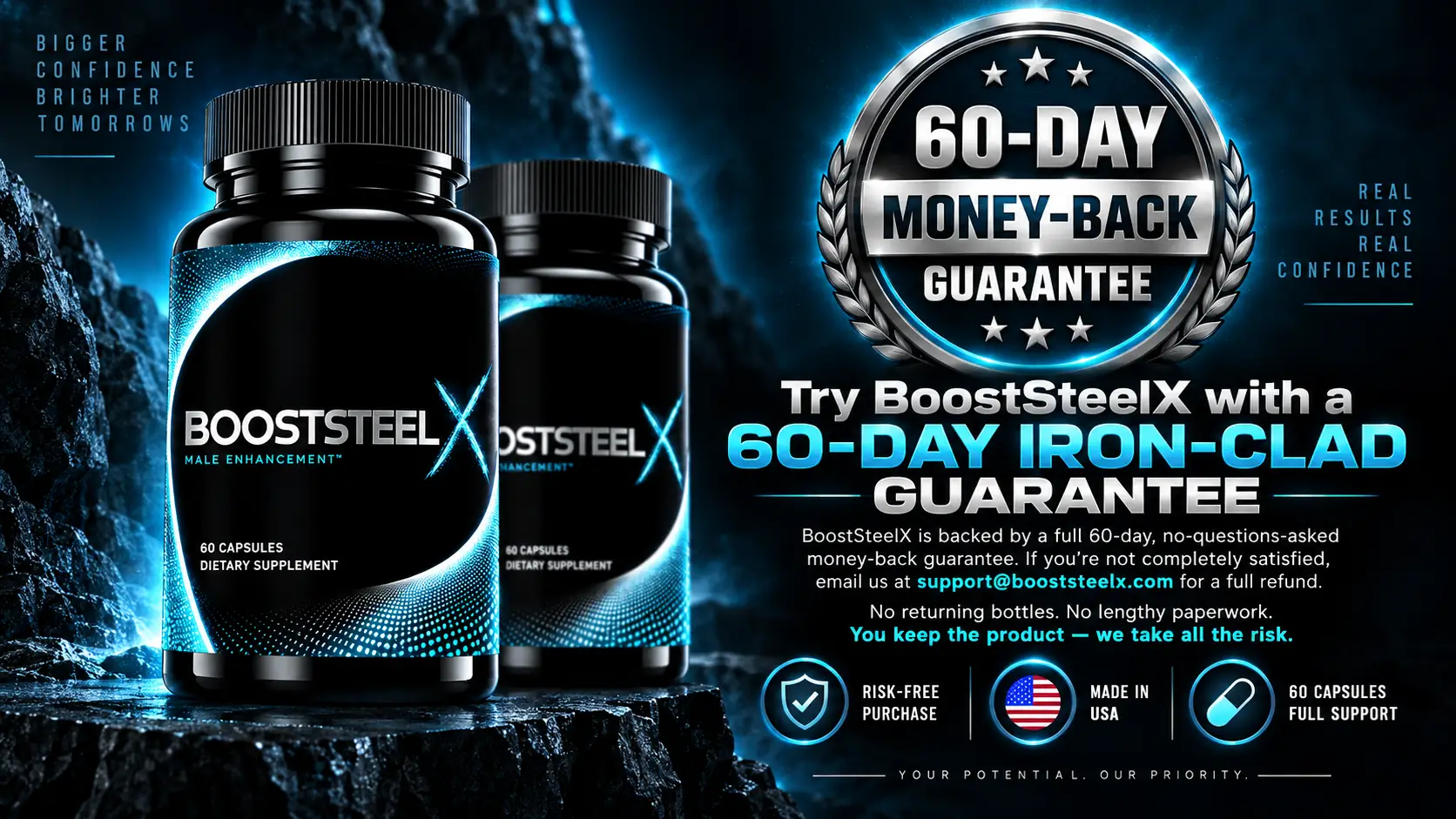 BoostSteelX 60-day guarantee