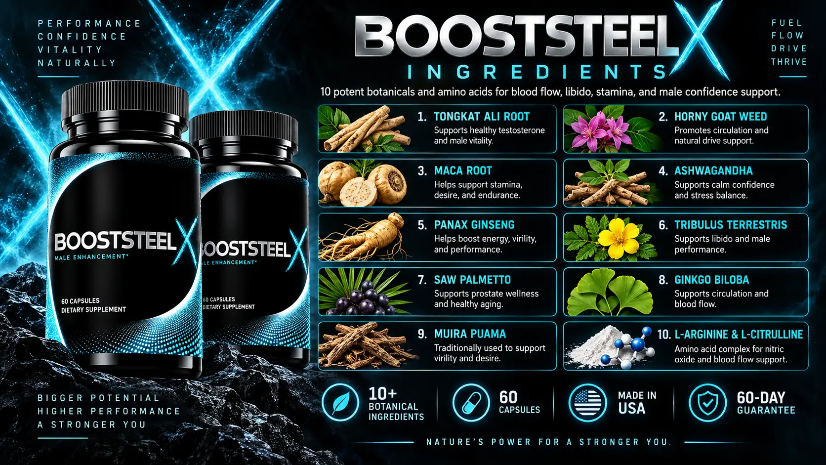 BoostSteelX ingredients overview